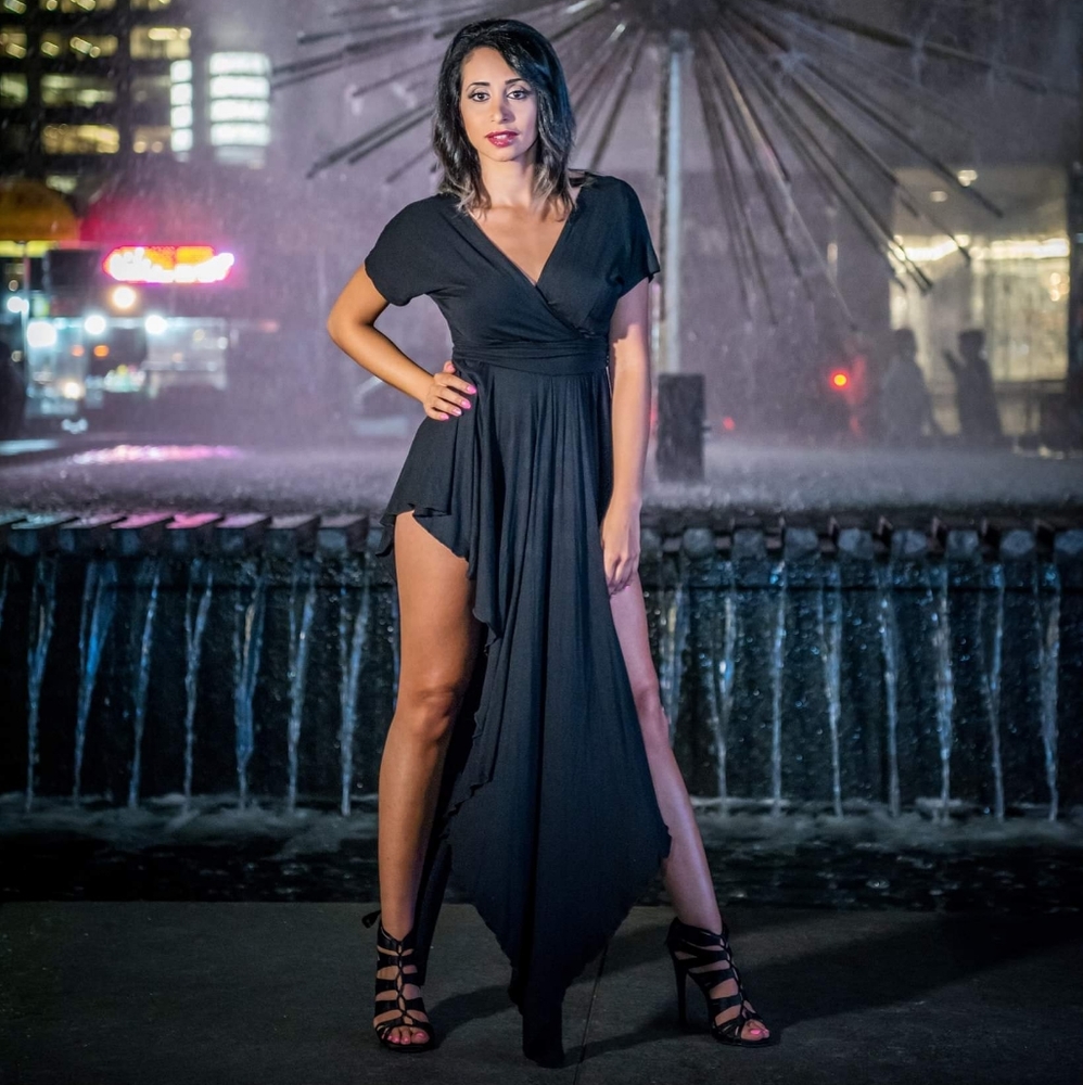 High Sides Low Black Dress